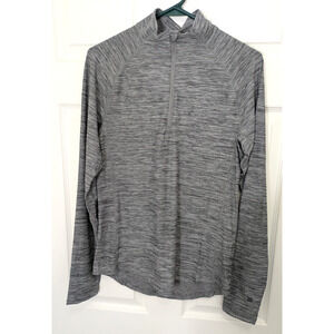 Men's Cozy 1/4 Zip Pullover Gray Size XL Shirt Long Sleeve Activewear